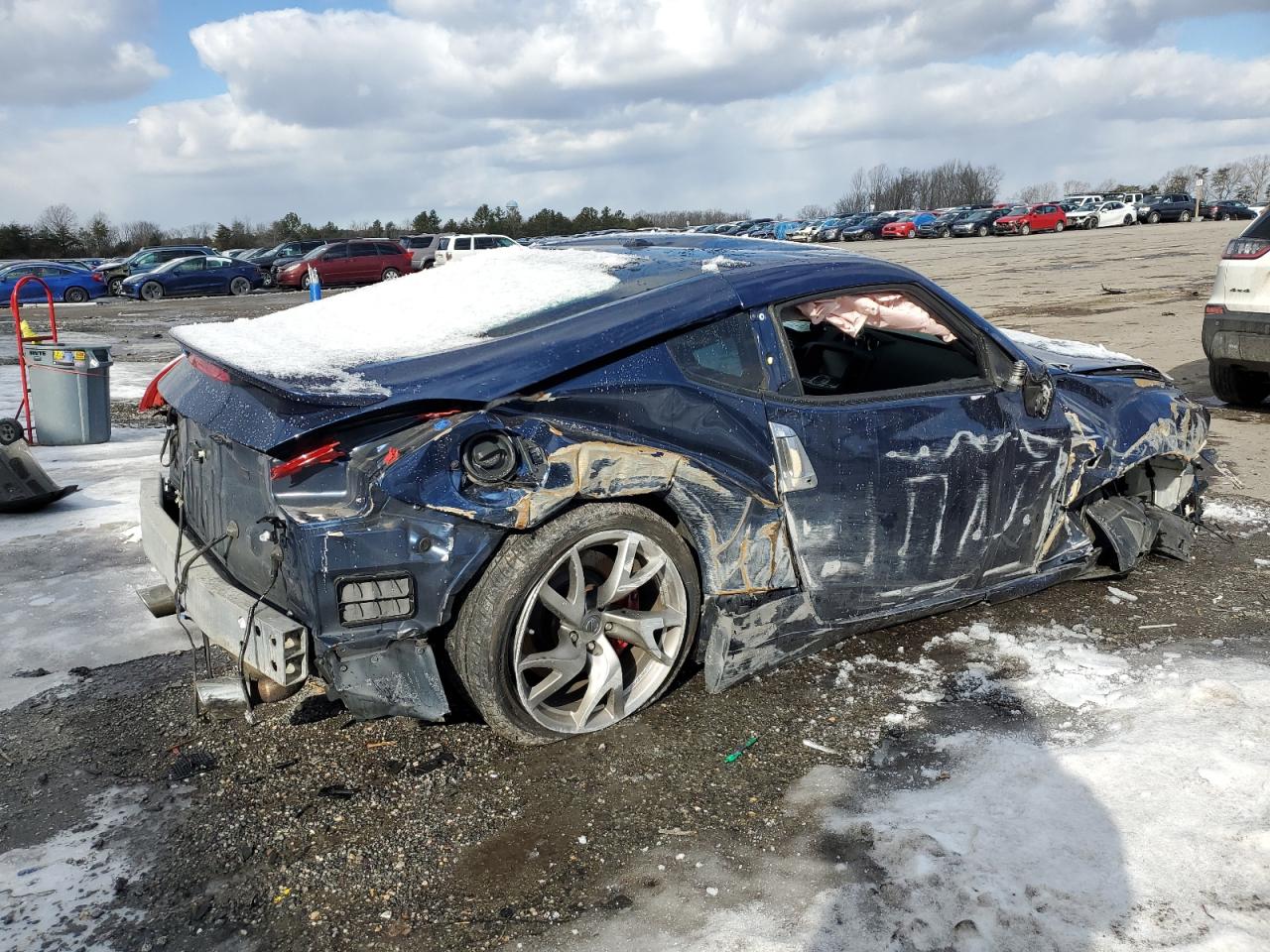 2013 Nissan 370Z VIN JN1AZ4EH4DM383023 Copart auction photo, all over damage thumbnail 3