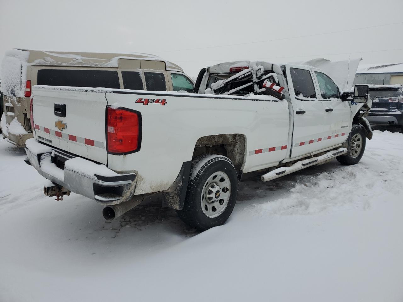 2019 Chevrolet Silverado VIN 1GC4KVCY0KF195981 Copart auction photo, front end / rear end damage thumbnail 3