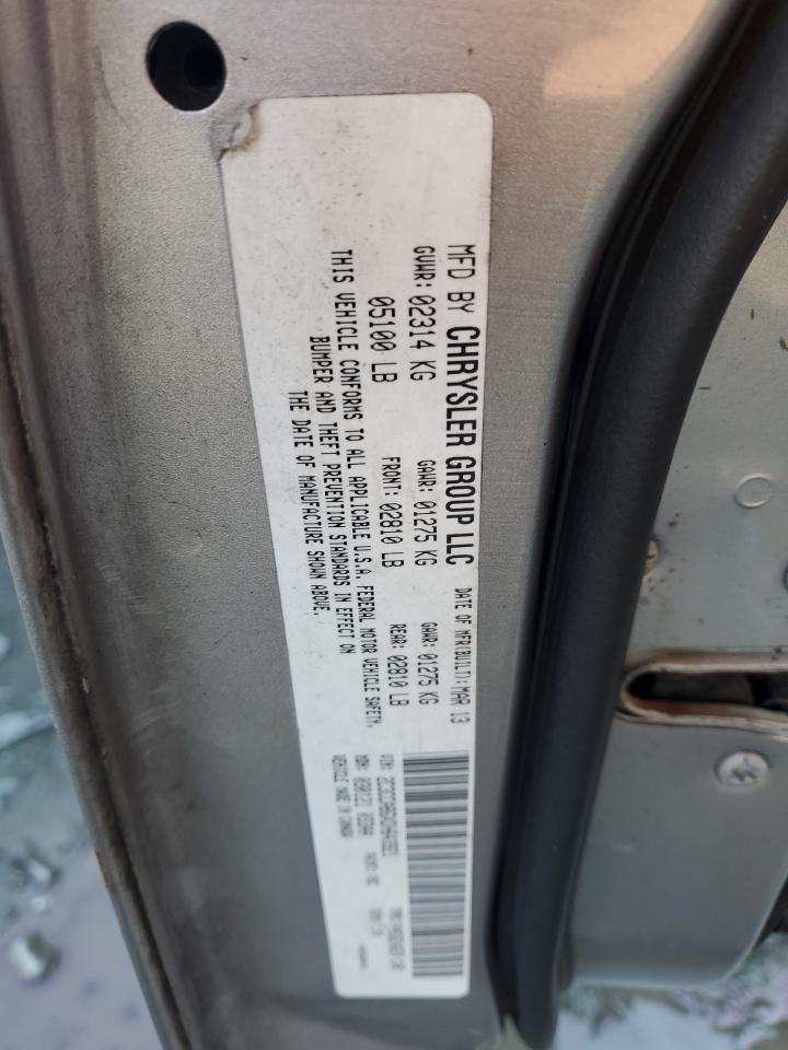 2013 Chrysler 300 VIN 2C3CCABGXDH643921 Copart auction photo, front end / minor dent/scratches damage thumbnail 12