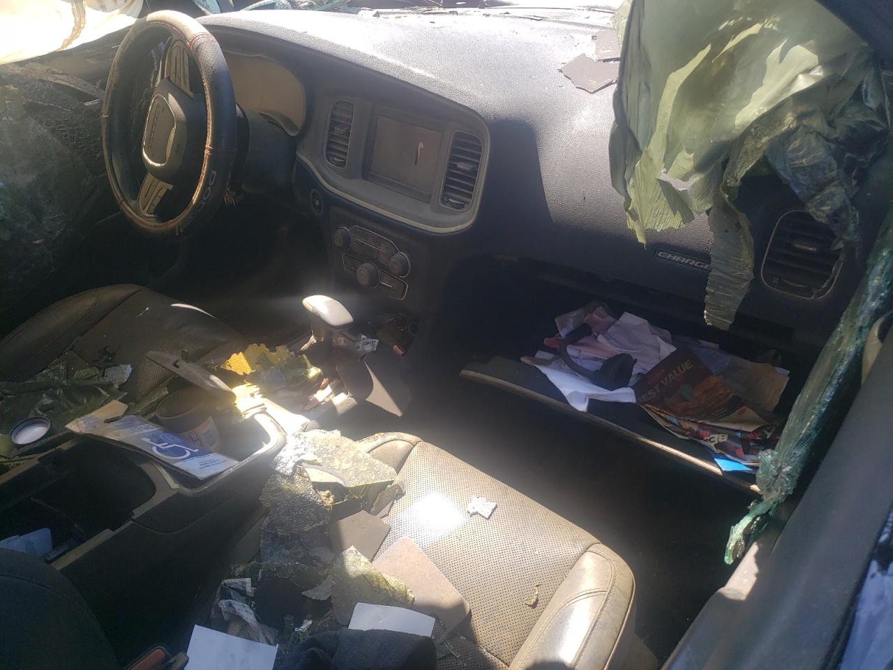 2019 Dodge Charger VIN 2C3CDXBG0KH718655 Copart auction photo, burn - interior / burn damage thumbnail 8