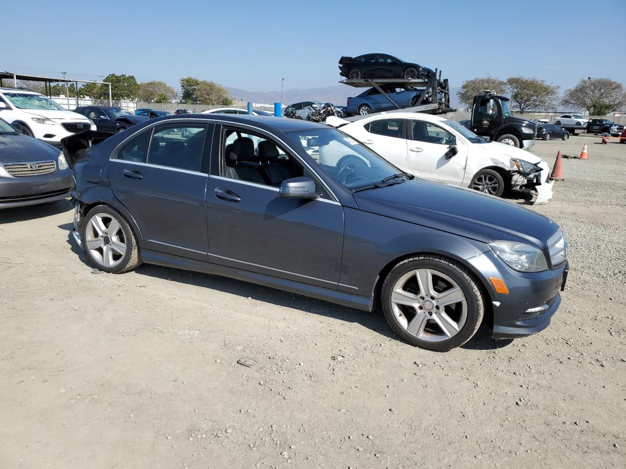 2011 Mercedes-Benz C-klasse VIN WDDGF5EB1BR167556 Copart auction photo, rear end damage thumbnail 4