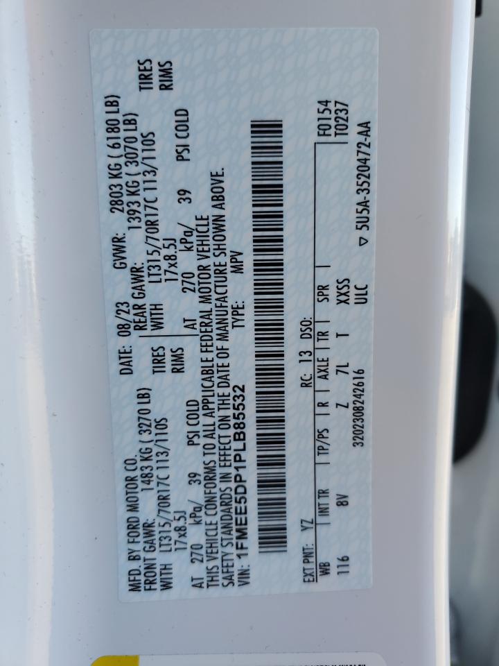 2023 Ford Bronco VIN 1FMEE5DP1PLB85532 Copart auction photo, all over damage thumbnail 15