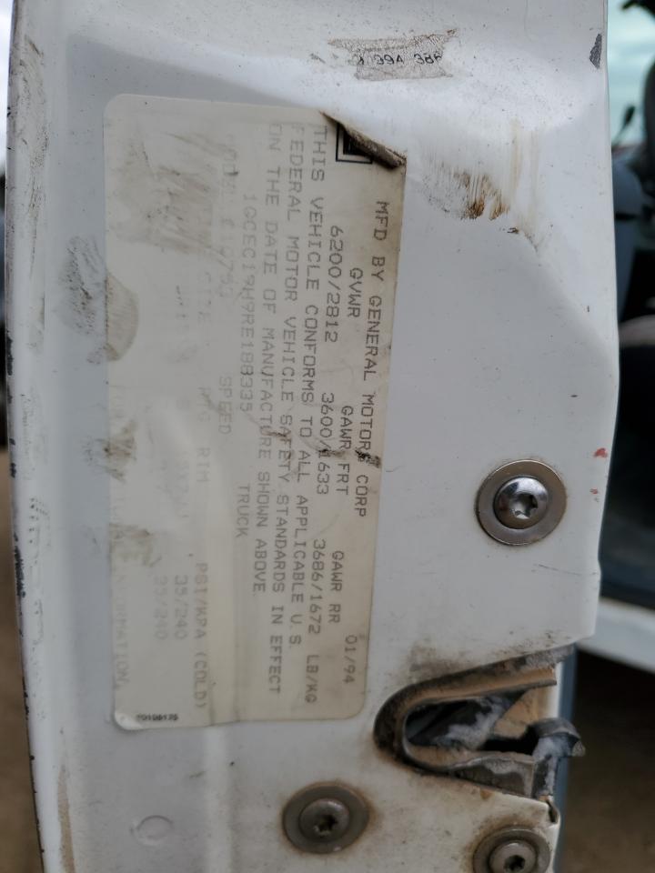 1994 Chevrolet GMT-400 VIN 1GCEC19H9RE188335 Copart auction photo, front end damage thumbnail 12