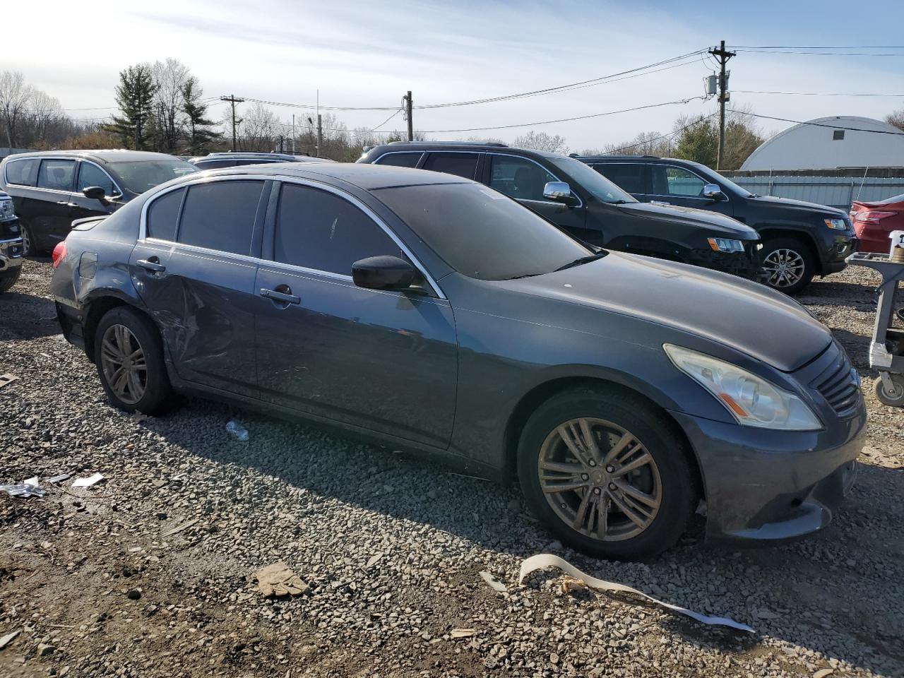 2012 Infiniti G VIN JN1CV6AR9CM680351 Copart auction photo, rear end / side damage thumbnail 4