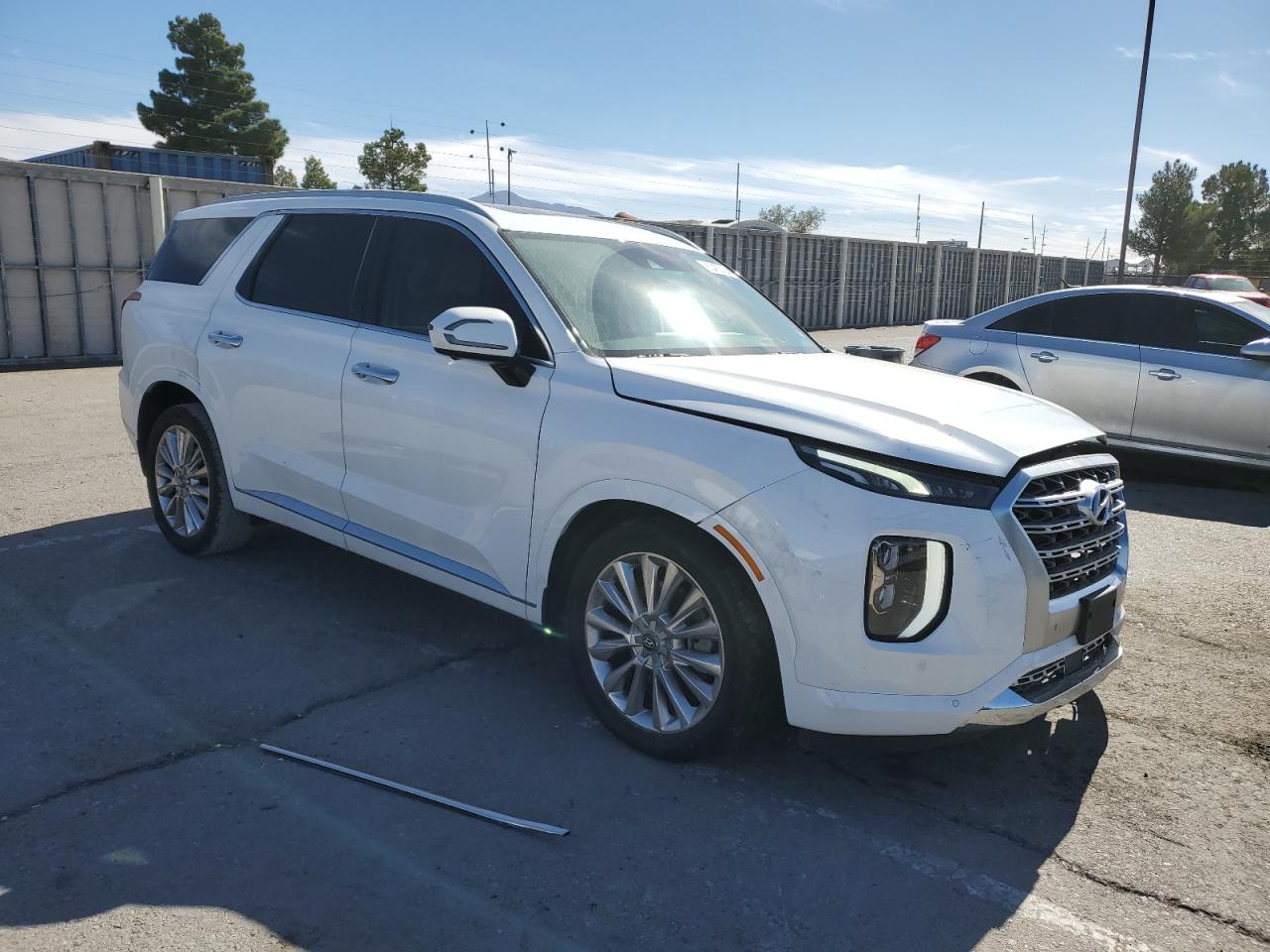 2020 Hyundai Palisade VIN KM8R5DHE0LU102679 Copart auction photo, front end / side damage thumbnail 4