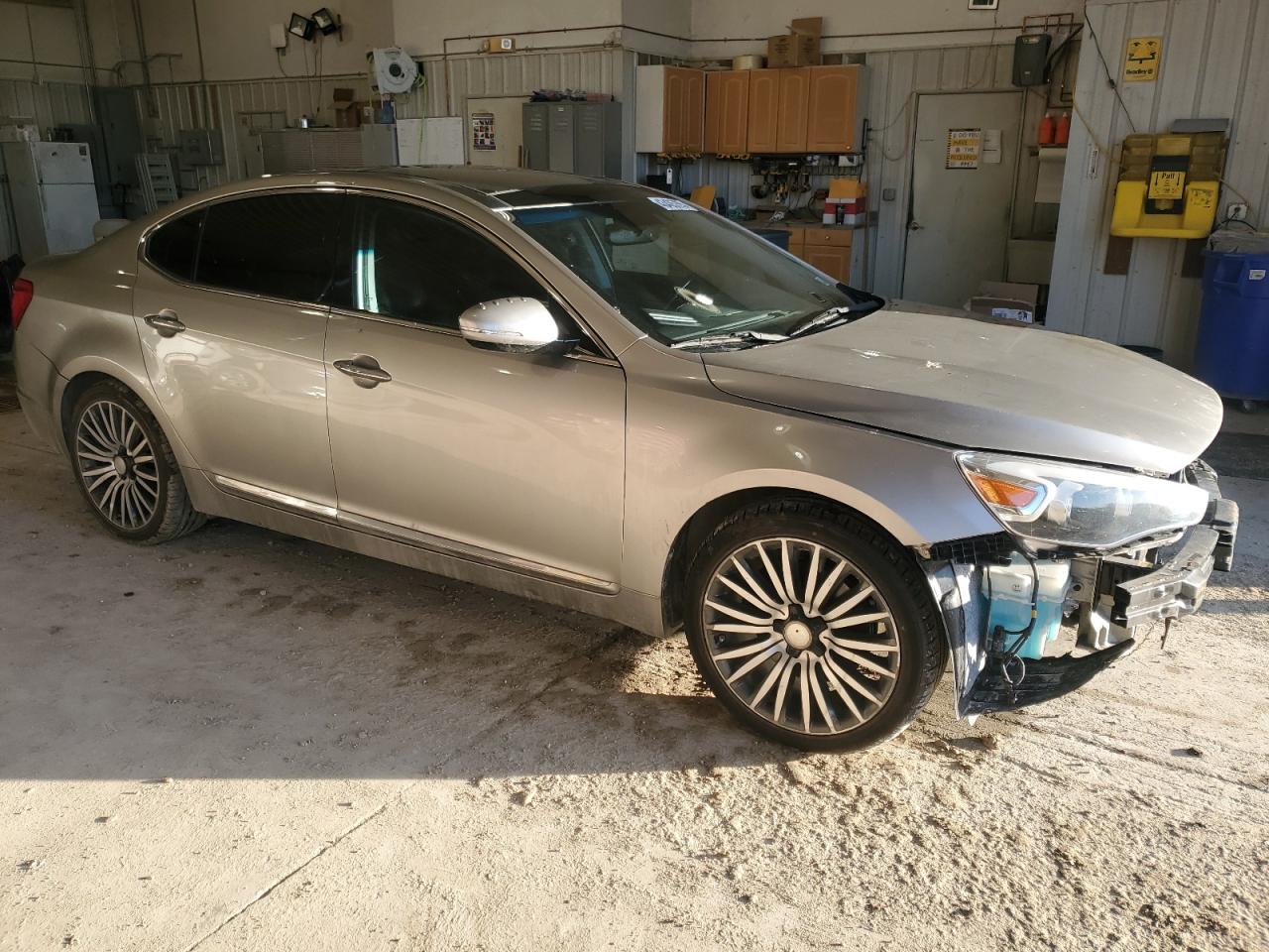 2014 KIA Cadenza VIN KNALN4D75E5121837 Copart auction photo, front end / hail damage thumbnail 4
