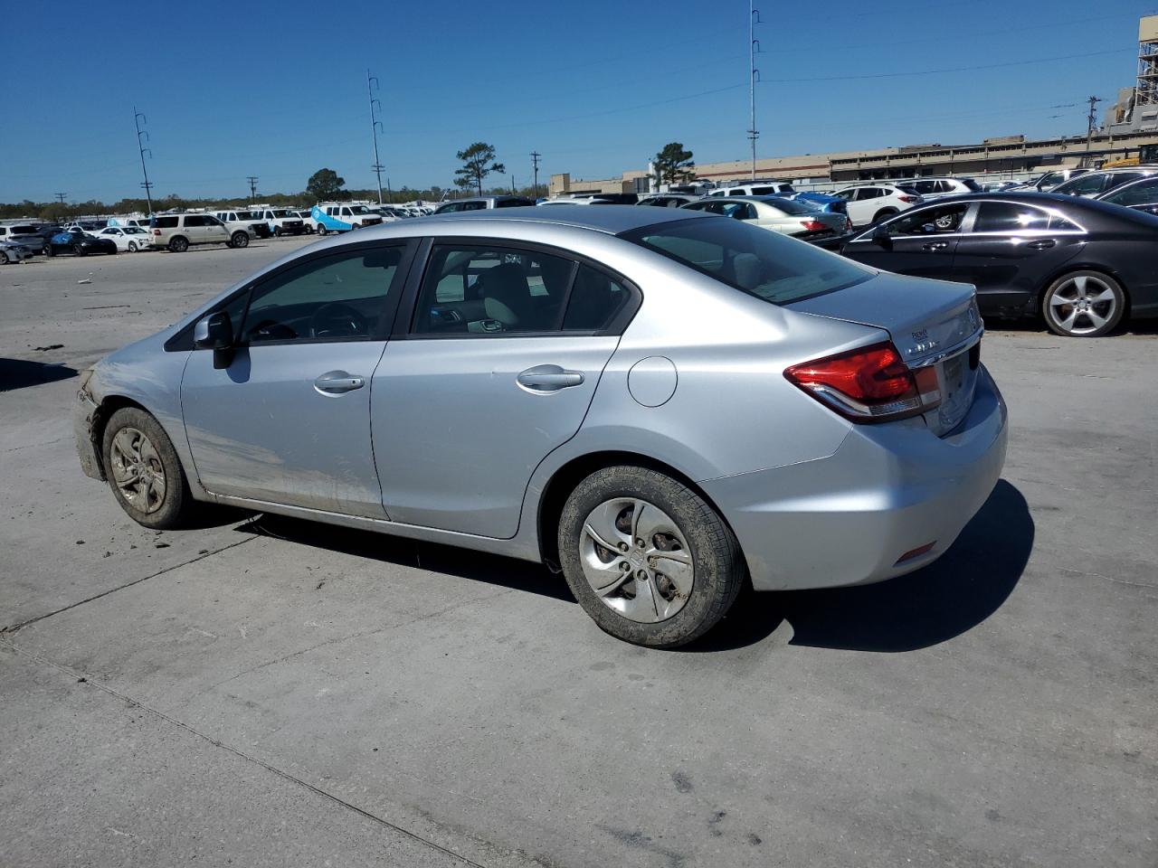 2013 Honda Civic VIN 2HGFB2F54DH535760 Copart auction photo, front end / side damage thumbnail 2