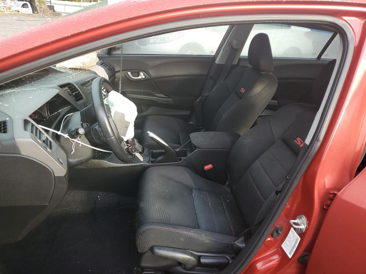 2012 Honda Civic VIN 2HGFB6E55CH705521 Copart auction photo, front end / side damage thumbnail 7