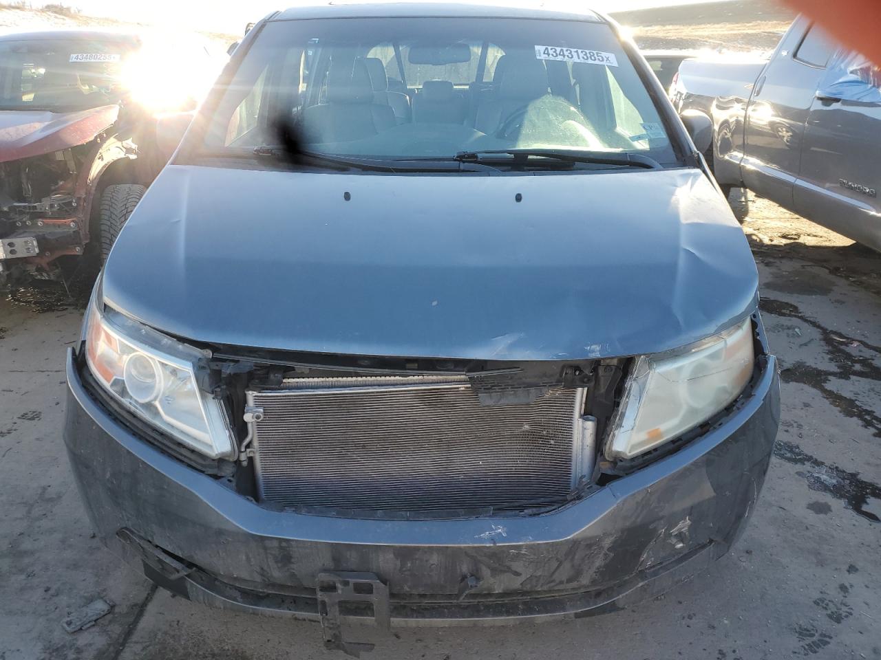 2012 Honda Odyssey VIN 5FNRL5H65CB027446 Copart auction photo, front end / side damage thumbnail 5
