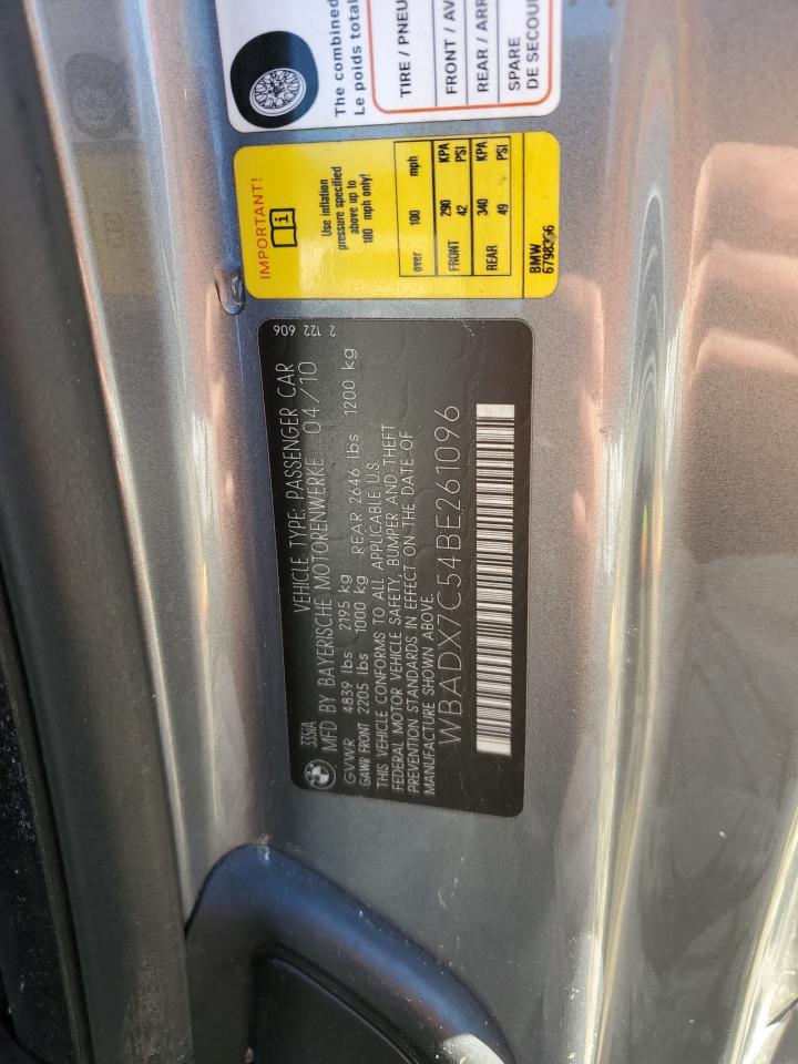 2011 BMW 3er VIN WBADX7C54BE261096 Copart auction photo, front end damage thumbnail 14