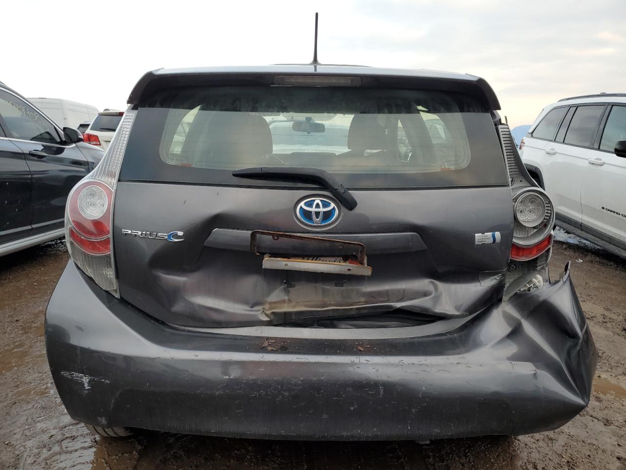 2013 Toyota Prius VIN JTDKDTB30D1537439 Copart auction photo, front end / rear end damage thumbnail 6