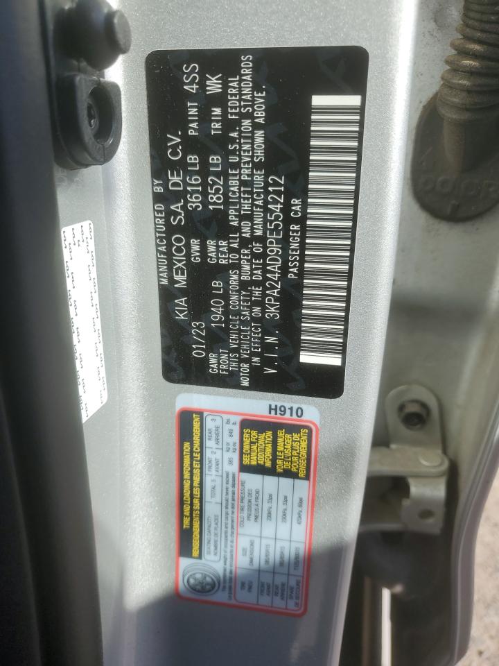 2023 KIA Rio VIN 3KPA24AD9PE554212 Copart auction photo, all over damage thumbnail 13
