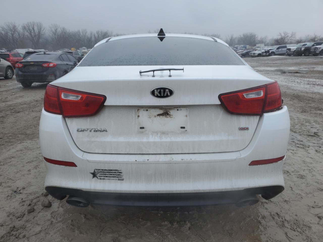 2015 KIA Optima VIN KNAGM4A77F5528987 Copart auction photo, side / rear end damage thumbnail 6