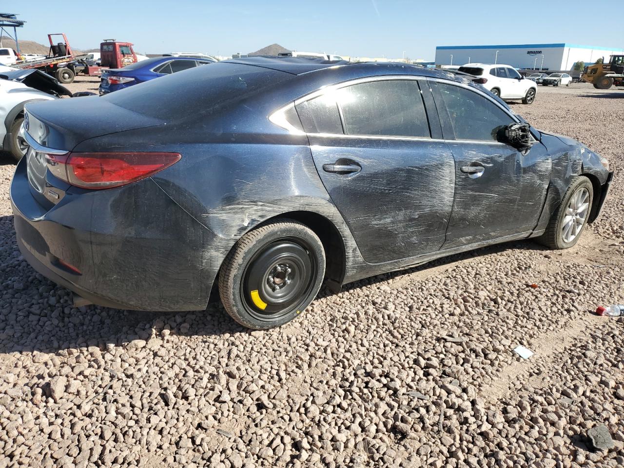 2015 Mazda 6 VIN JM1GJ1U5XF1204184 Copart auction photo, top/roof / front end damage thumbnail 3