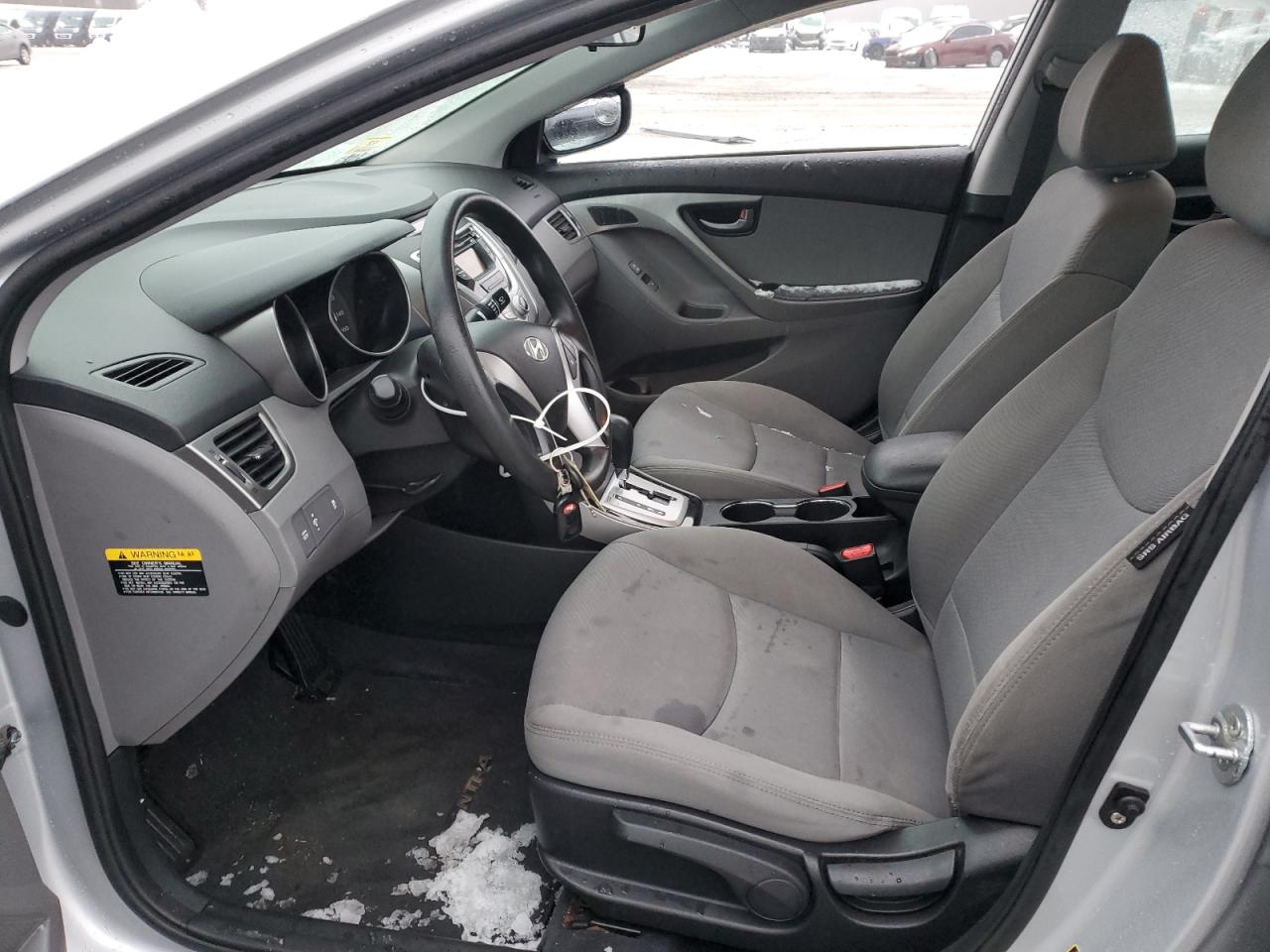 2012 Hyundai Elantra VIN KMHDH4AE5CU442941 Copart auction photo, side damage thumbnail 7