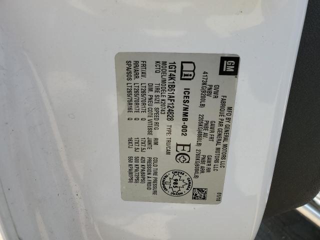 2010 GMC Sierra VIN 1GT4K1B61AF124828 Copart auction photo, all over damage thumbnail 12