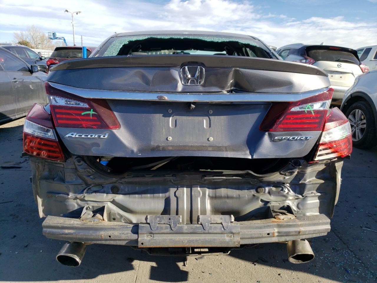 2016 Honda Accord VIN 1HGCR2F54GA070298 Copart auction photo, rear end / front end damage thumbnail 6