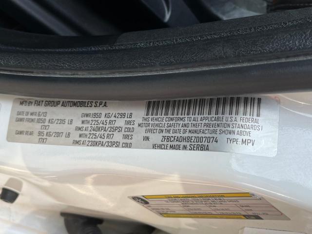 2014 Fiat 500 VIN ZFBCFADH8EZ007074 Copart auction photo, normal wear / minor dent/scratches damage thumbnail 10