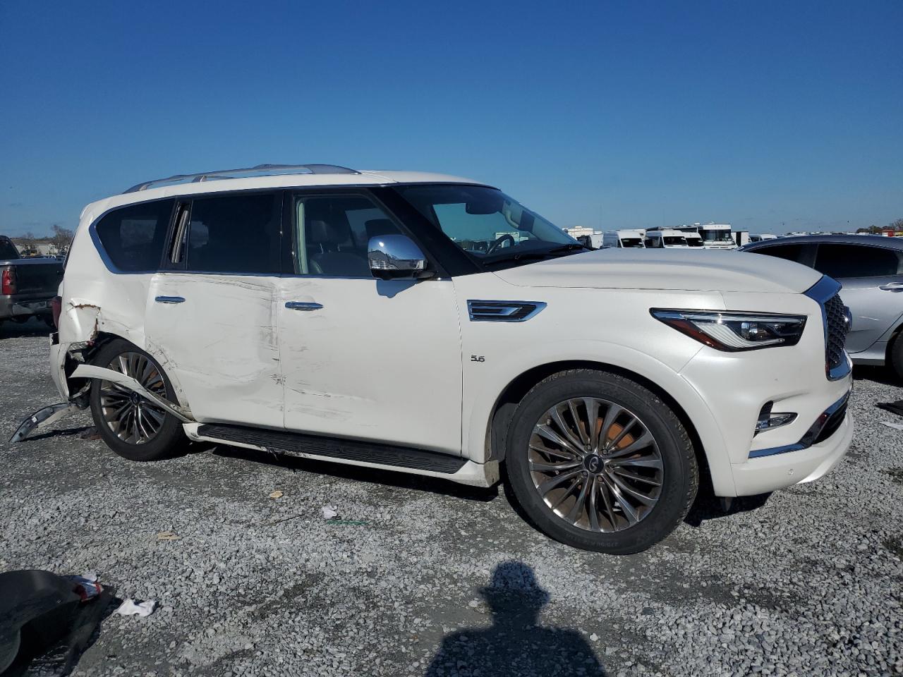 2019 Infiniti QX80 VIN JN8AZ2NF0K9684540 Copart auction photo, rear end / side damage thumbnail 4