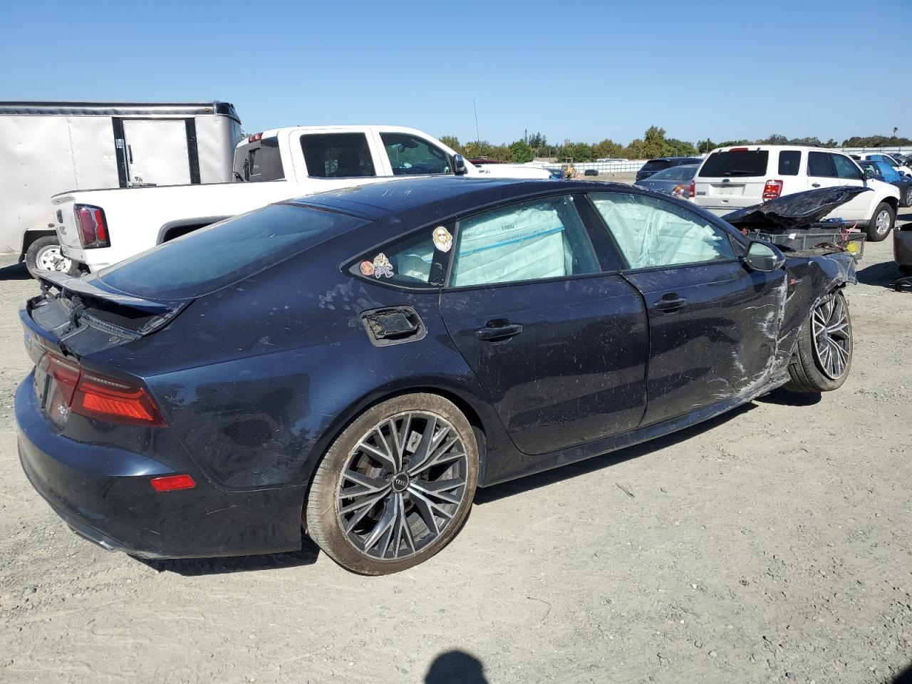 2018 Audi A7 VIN WAUW3AFC4JN062561 Copart auction photo, rollover damage thumbnail 3