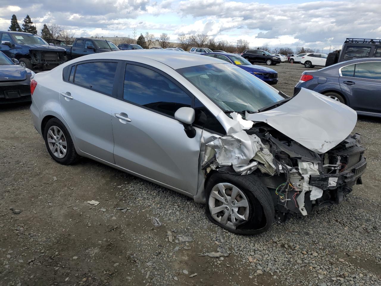 2016 KIA Rio VIN KNADM4A38G6584710 Copart auction photo, front end damage thumbnail 4