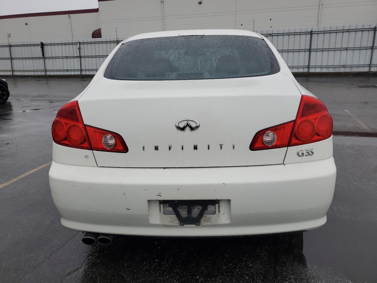 2005 Infiniti G VIN JNKCV51E65M205956 Copart auction photo, rear end damage thumbnail 6