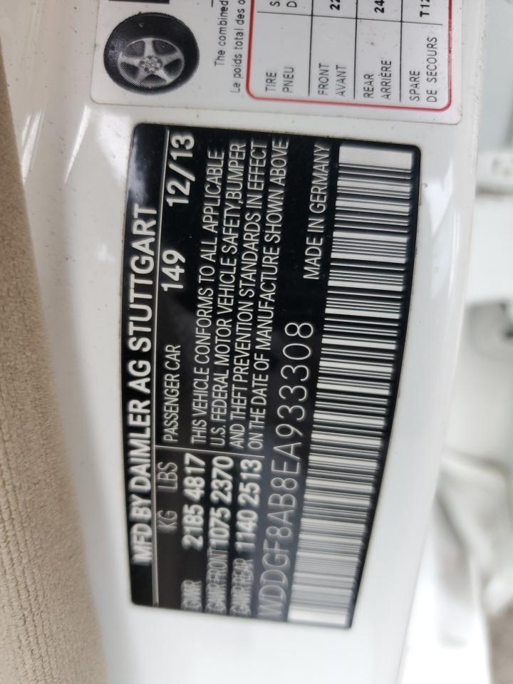 2014 Mercedes-Benz C-klasse VIN WDDGF8AB8EA933308 Copart auction photo, mechanical damage thumbnail 12
