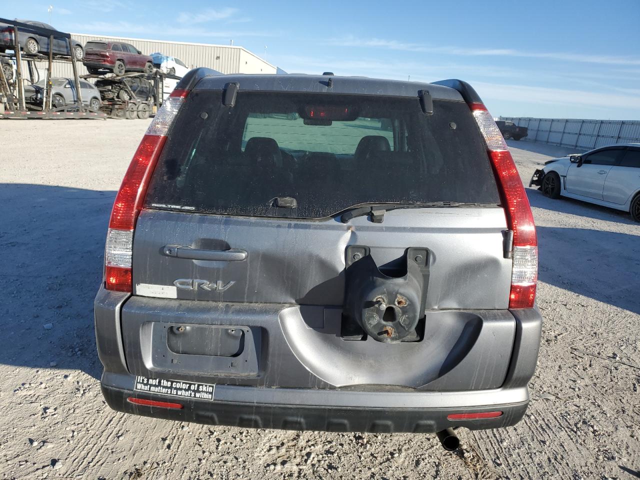 2006 Honda CR-V VIN JHLRD78966C055439 Copart auction photo, rear end / hail damage thumbnail 6