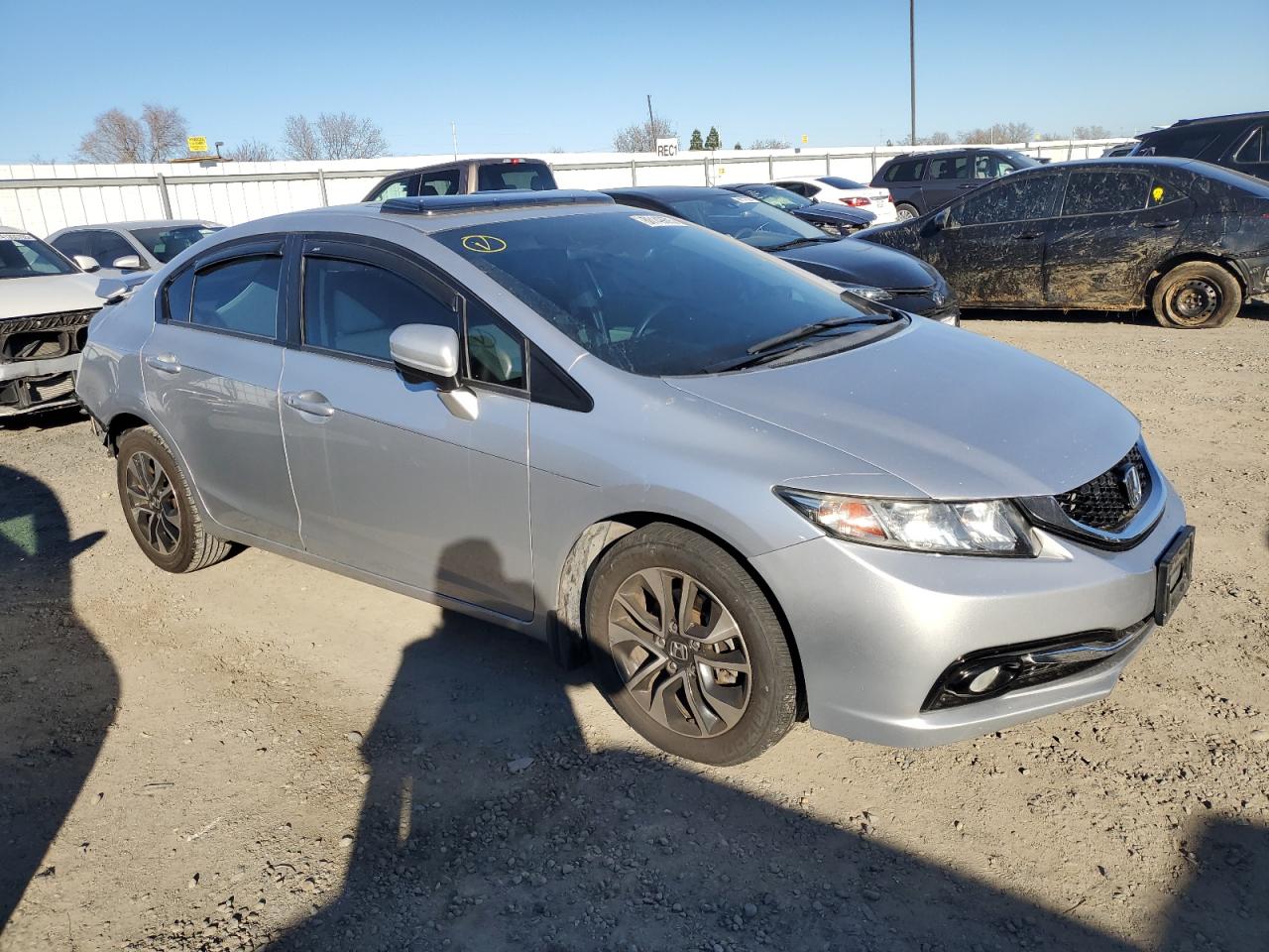 2014 Honda Civic VIN 19XFB2F80EE047587 Copart auction photo, rear end damage thumbnail 4