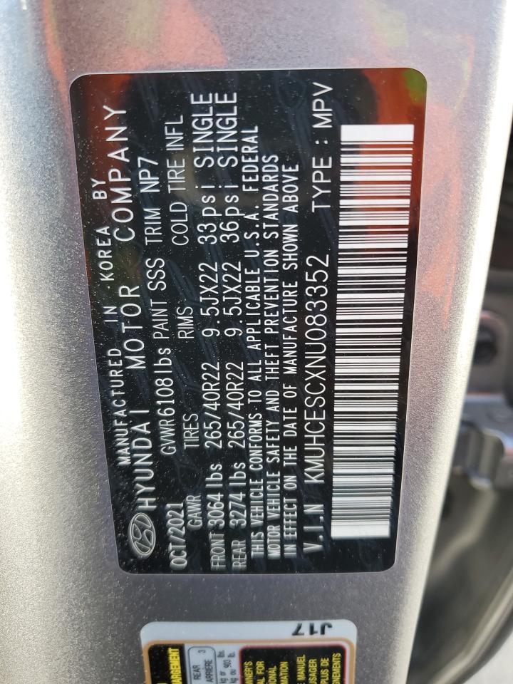 2022 Genesis Gv80 VIN KMUHCESCXNU083352 Copart auction photo, all over damage thumbnail 14
