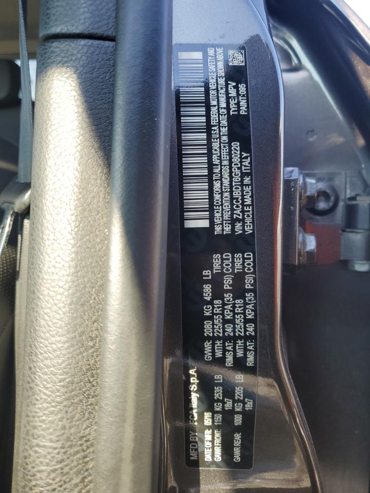 2016 Jeep Renegade VIN ZACCJBDT6GPD80220 Copart auction photo, front end / minor dent/scratches damage thumbnail 12