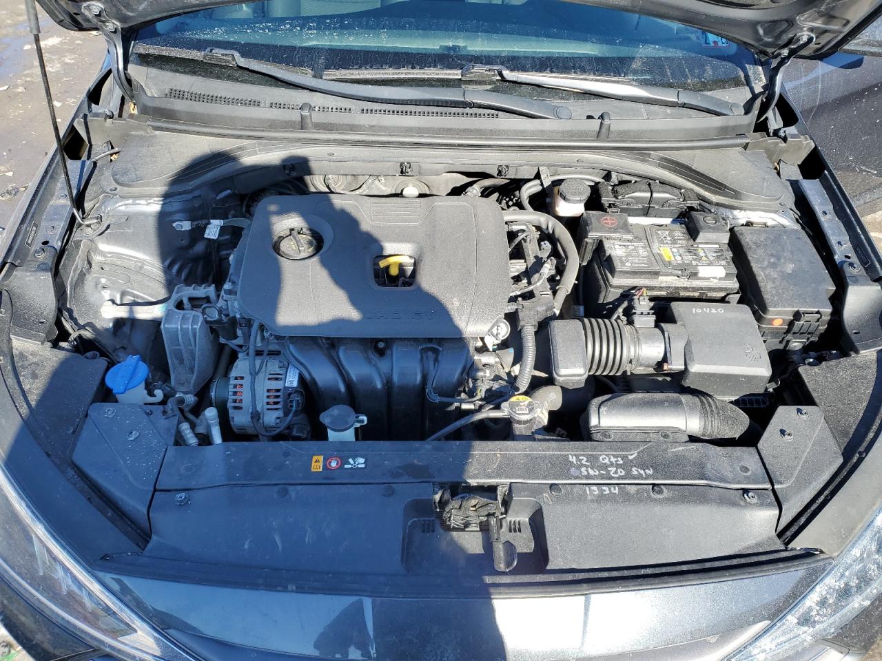 2020 Hyundai Elantra VIN 5NPD84LF6LH632350 Copart auction photo, undercarriage / front end damage thumbnail 11