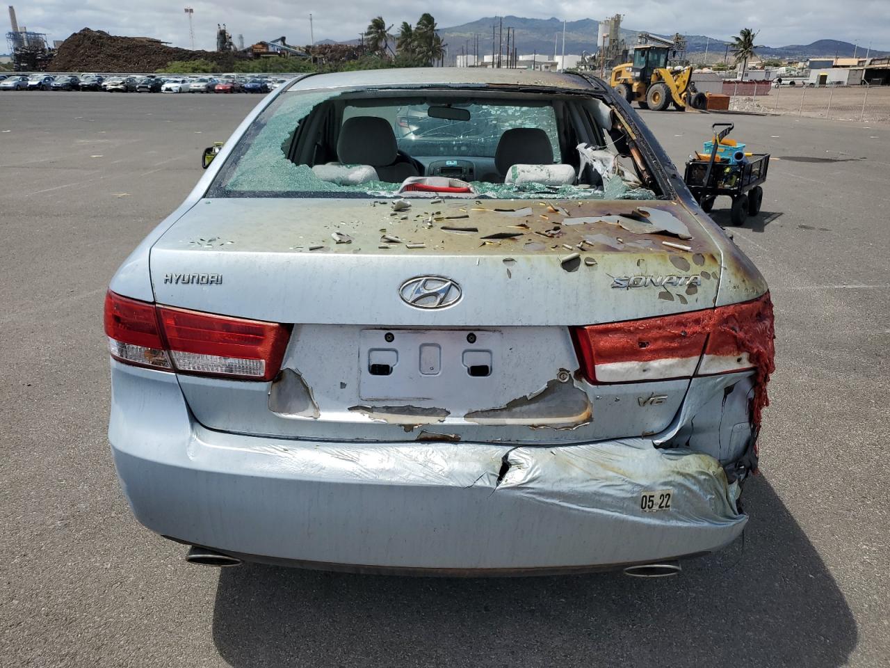 2006 Hyundai Sonata VIN 5NPEU46F56H120384 Copart auction photo, burn damage thumbnail 6