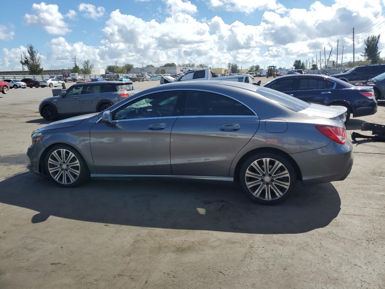 2017 Mercedes-Benz CLA-klasse VIN WDDSJ4EB9HN430718 Copart auction photo, front end / side damage thumbnail 2