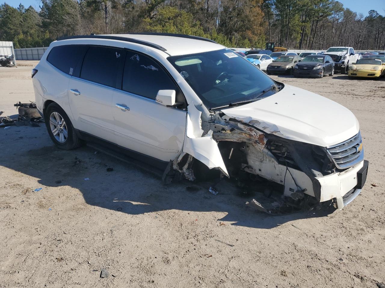2013 Chevrolet Traverse VIN 1GNKRGKD0DJ201458 Copart auction photo, all over damage thumbnail 4