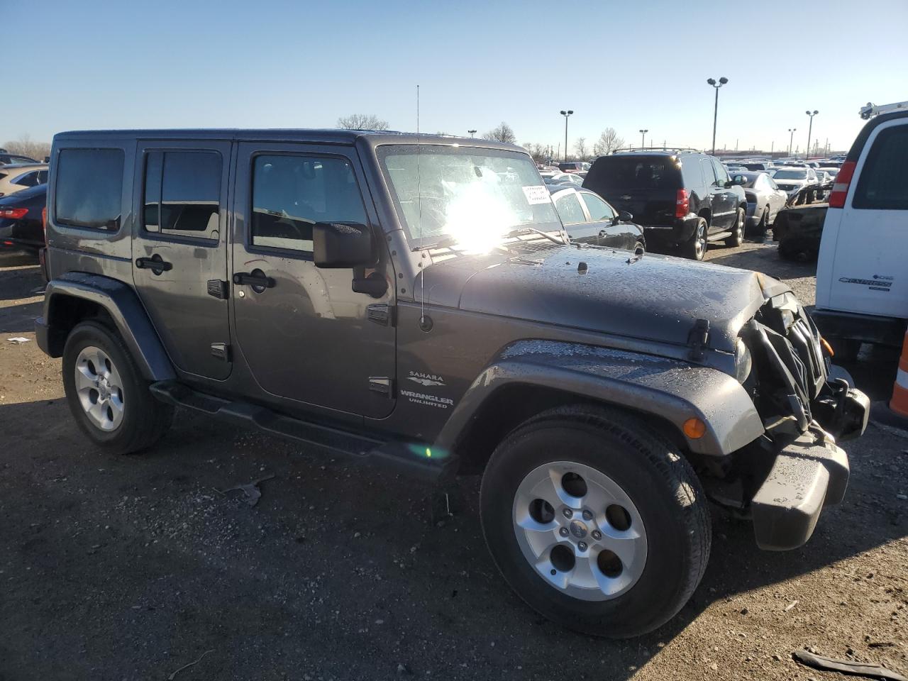2014 Jeep Wrangler VIN 1C4HJWEG4EL283100 Copart auction photo, front end / minor dent/scratches damage thumbnail 4