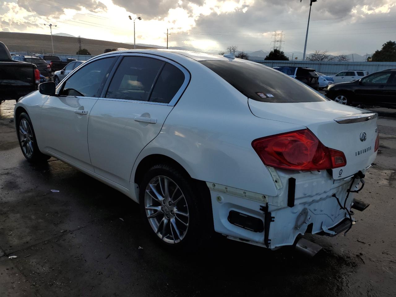2012 Infiniti G VIN JN1CV6AR0CM673921 Copart auction photo, rear end damage thumbnail 2