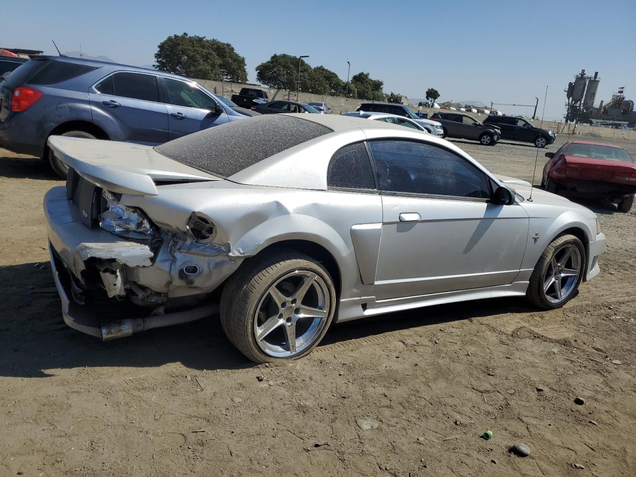 2001 Ford Mustang VIN 1FAFP40411F147139 Copart auction photo, rear end damage thumbnail 3