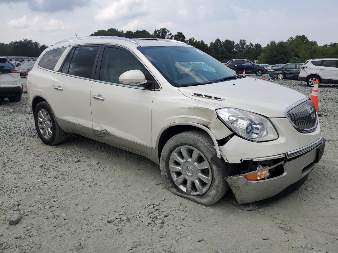 2012 Buick Enclave VIN 5GAKRCED8CJ232146 Copart auction photo, front end / side damage thumbnail 4