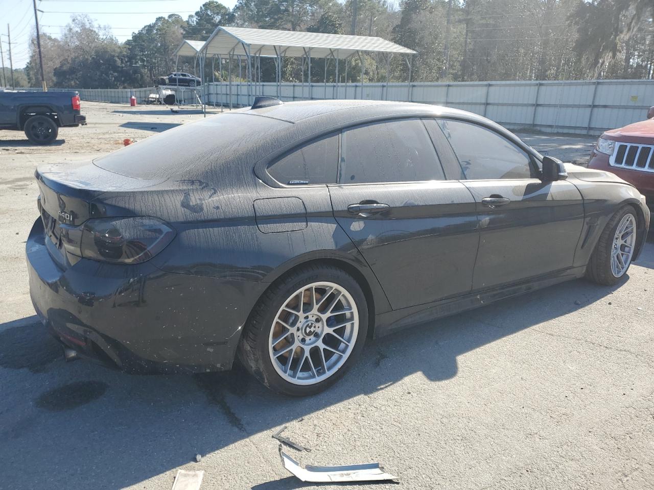 2018 BMW 4er VIN WBA4J5C5XJBF06282 Copart auction photo, front end / side damage thumbnail 3
