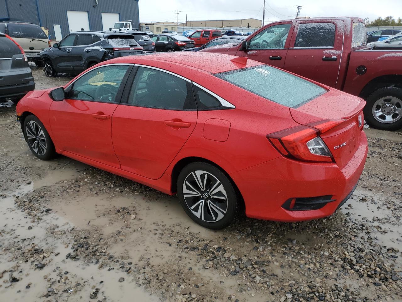 2016 Honda Civic VIN 2HGFC1F31GH654652 Copart auction photo, side damage thumbnail 2
