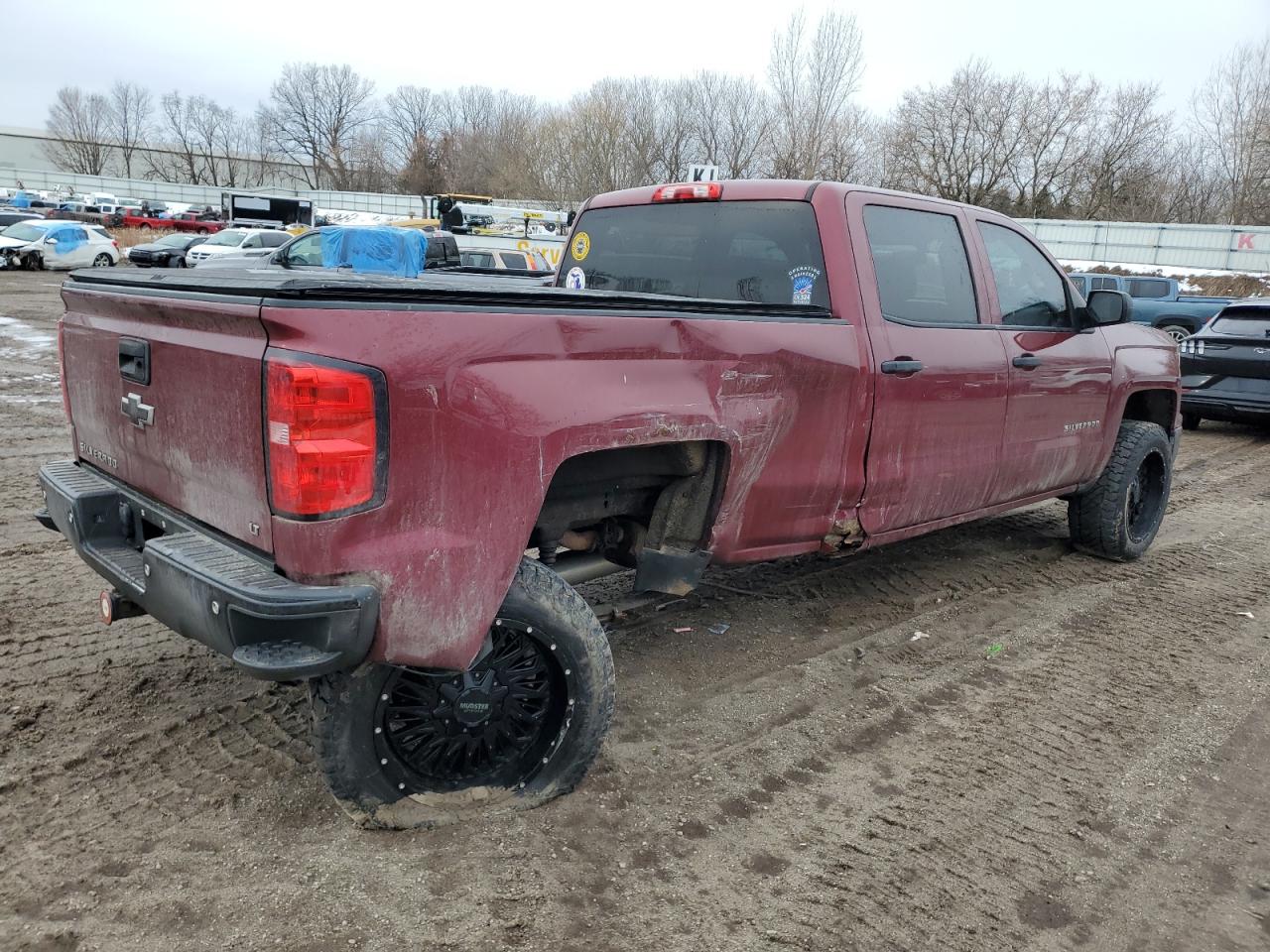 2014 Chevrolet Silverado VIN 3GCUKRECXEG351391 Copart auction photo, side / mechanical damage thumbnail 3