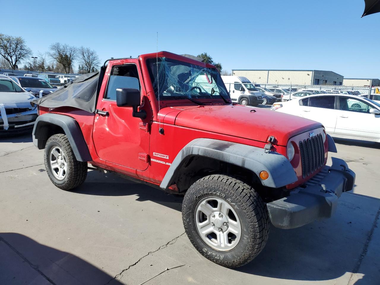2010 Jeep Wrangler VIN 1J4AA2D16AL205719 Copart auction photo, rollover damage thumbnail 4
