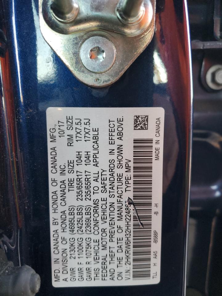 2017 Honda CR-V VIN 2HKRW6H32HH224862 Copart auction photo, front end damage thumbnail 15