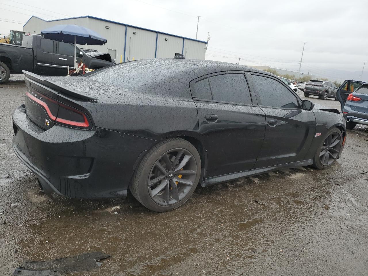 2019 Dodge Charger VIN 2C3CDXGJ3KH553124 Copart auction photo, front end / side damage thumbnail 3