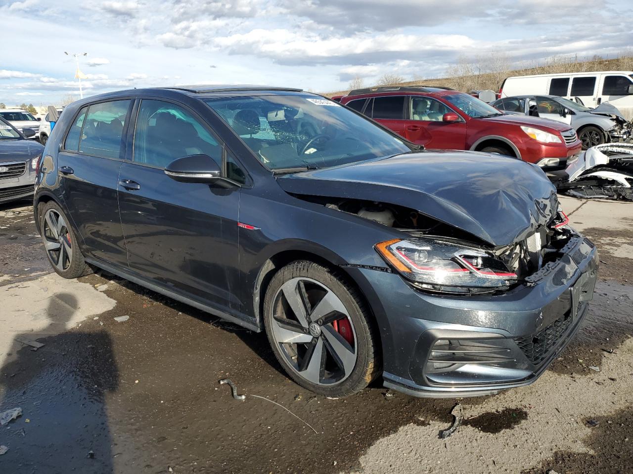2019 Volkswagen GTI VIN 3VW6T7AU4KM031633 Copart auction photo, front end damage thumbnail 4