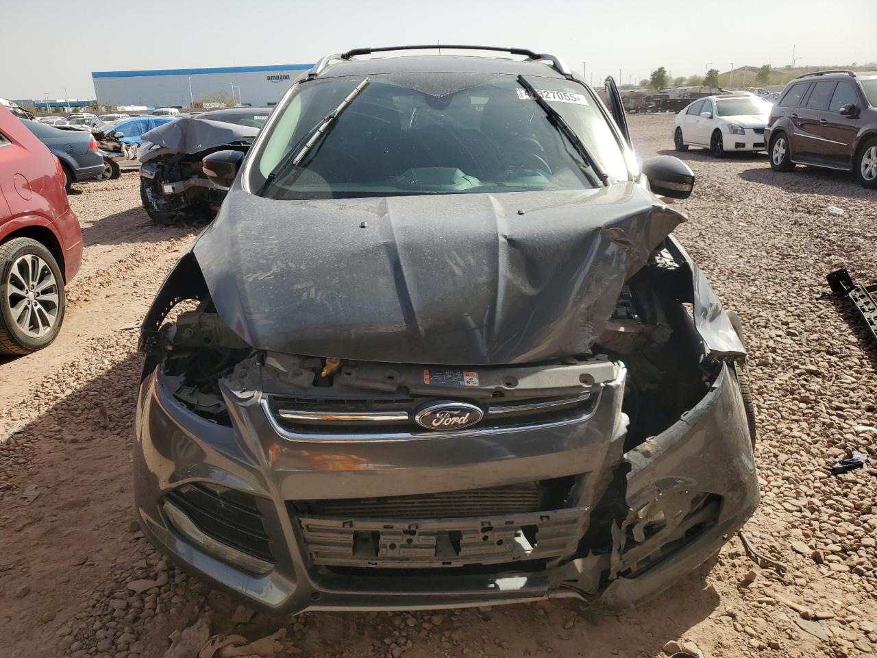 2016 Ford Escape VIN 1FMCU0J9XGUB73148 Copart auction photo, front end / side damage thumbnail 5