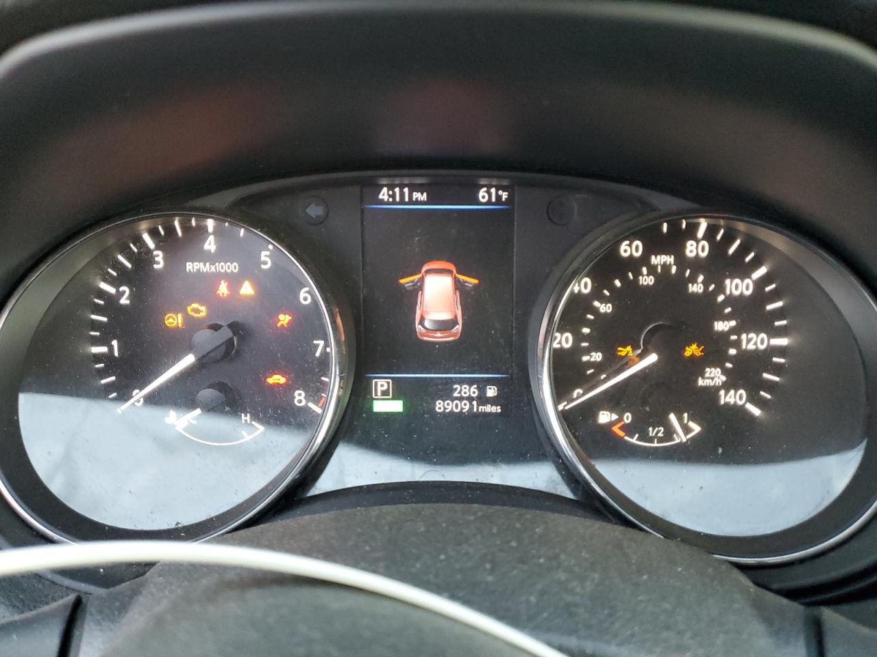 2019 Nissan Rogue VIN KNMAT2MT7KP527023 Copart auction photo, front end / side damage thumbnail 9