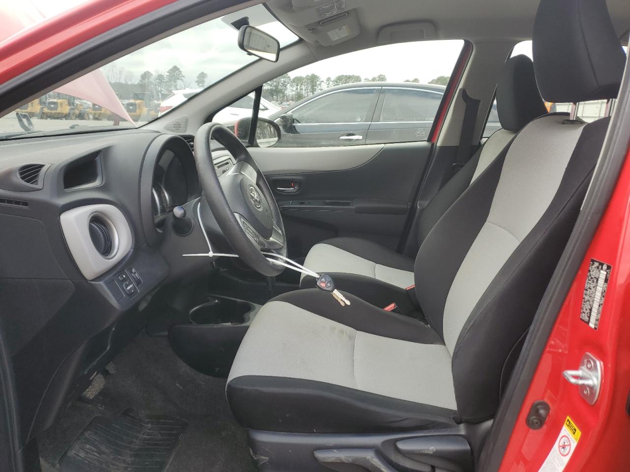 2014 Toyota Yaris VIN JTDKTUD33ED575141 Copart auction photo, side / rear end damage thumbnail 7