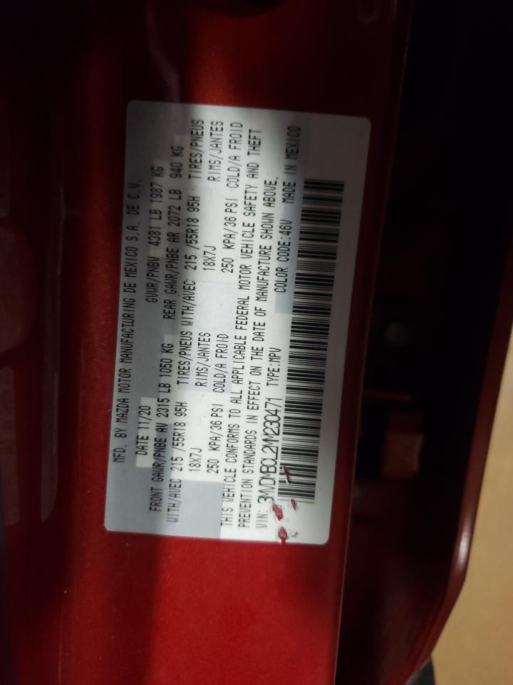 2021 Mazda CX-30 VIN 3MVDMBCL2MM230471 Copart auction photo, side damage thumbnail 12